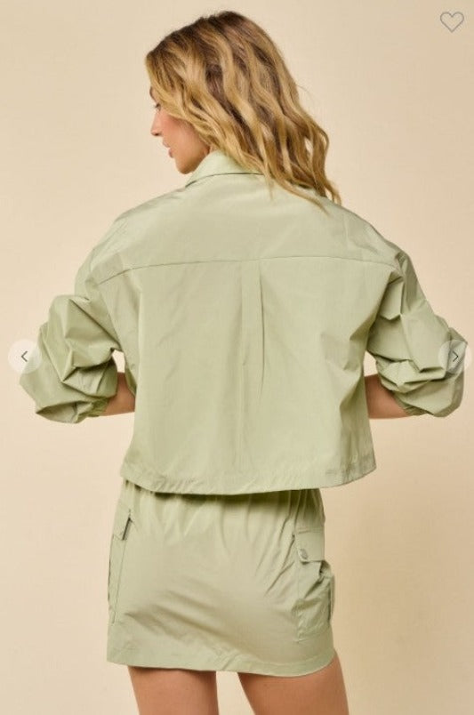 Windbreaker Jacket + Mini Skirt