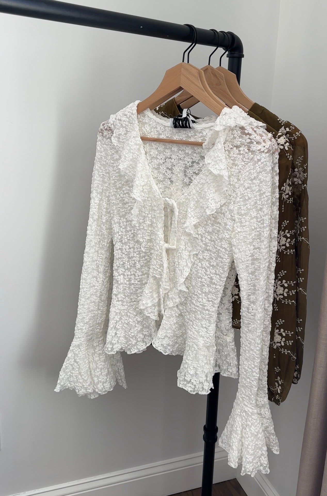 White Floral Lace Top