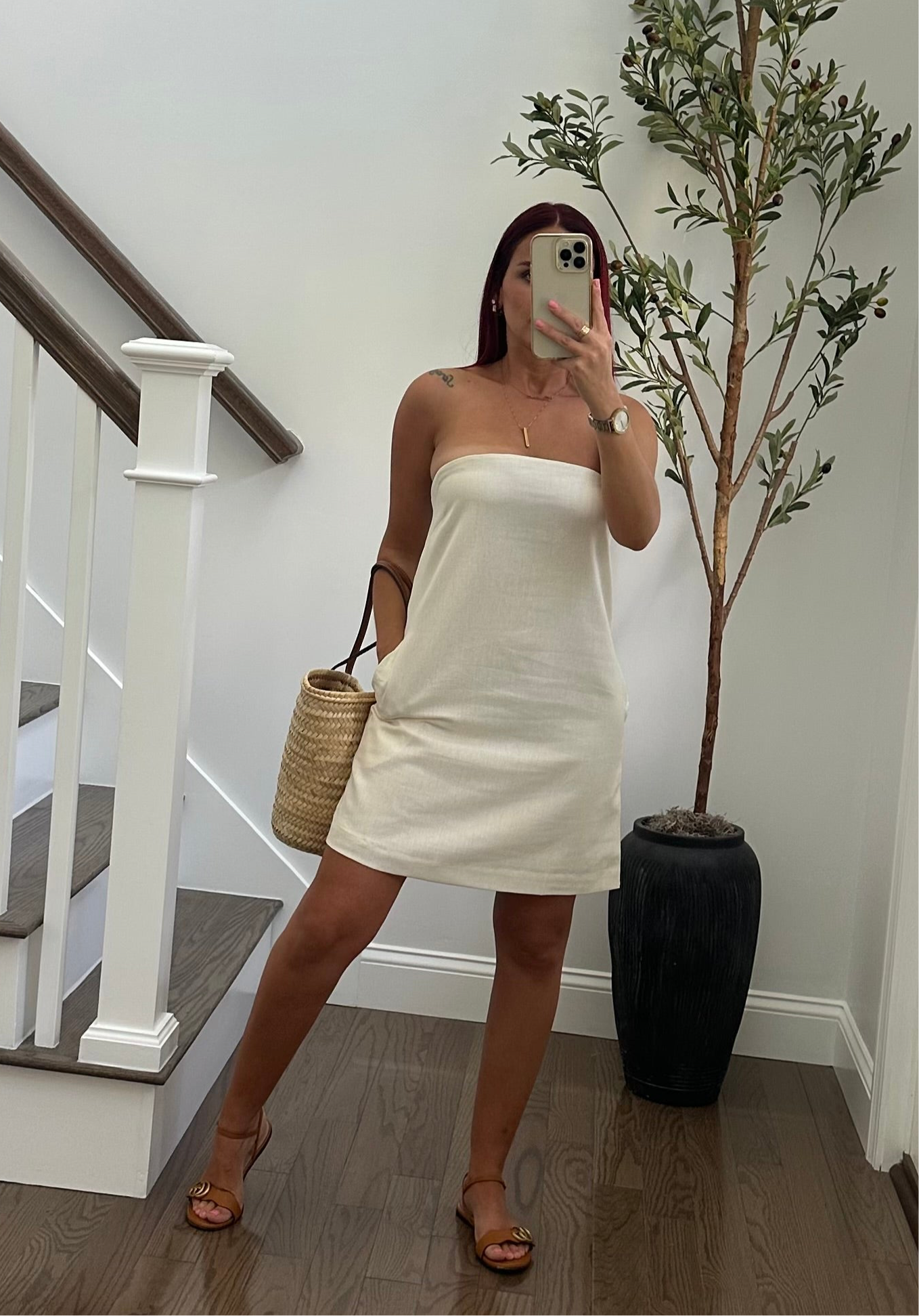 White Linen Dress
