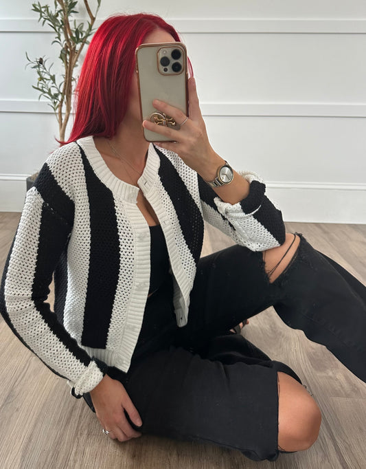 Rachel Striped Cardigan