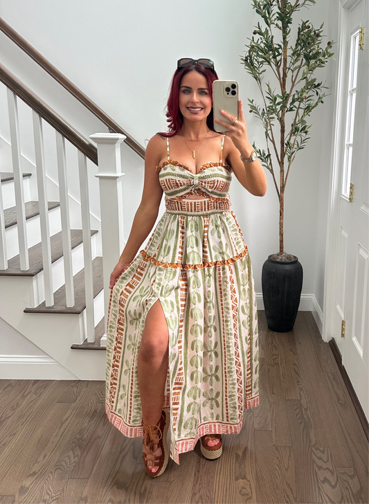 Smocked top maxi dress