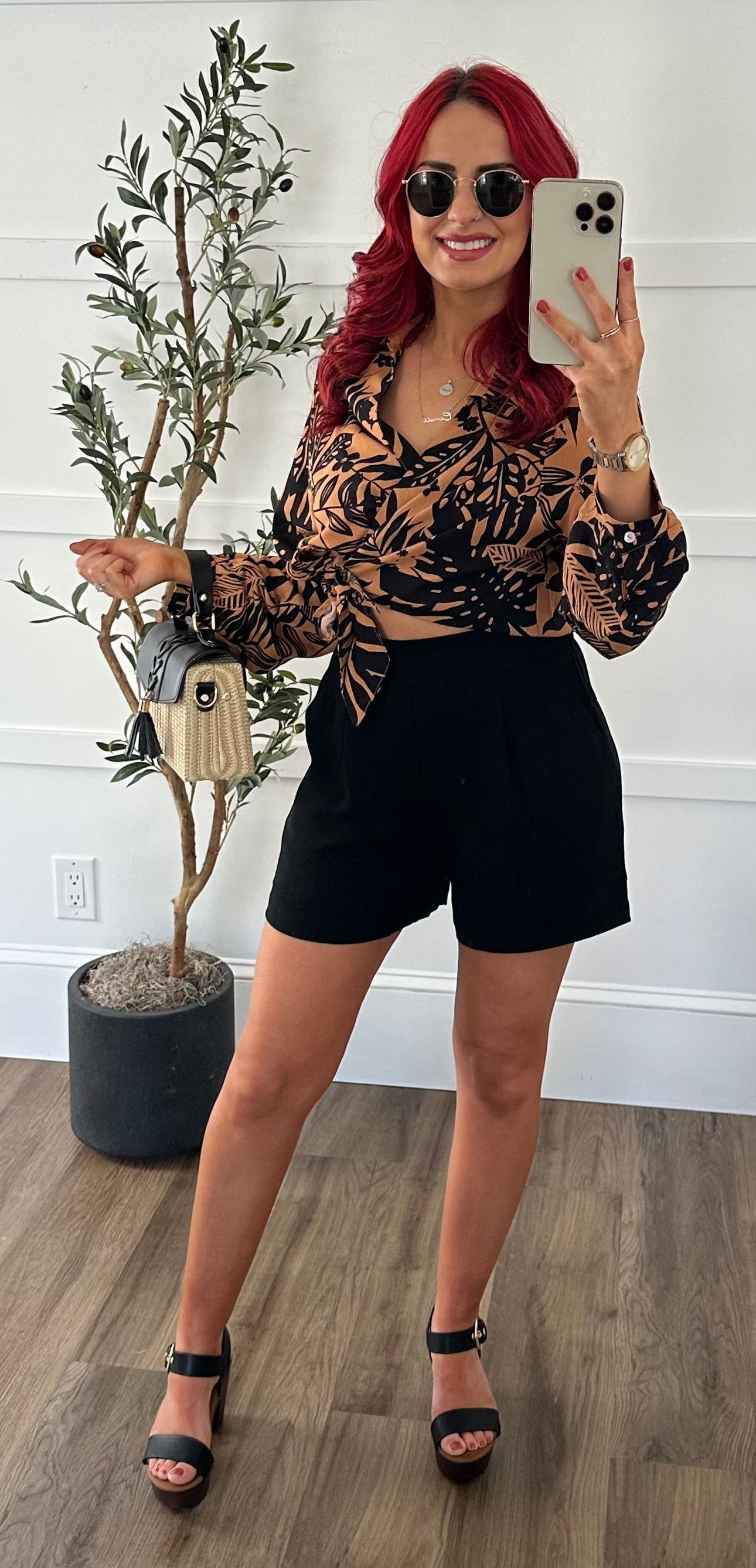 Wrap Botanical Top