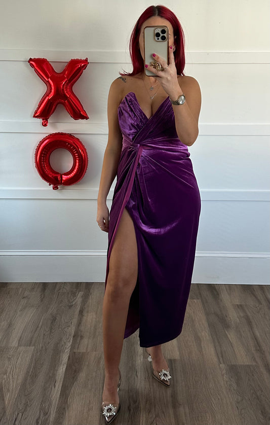 Strapless velvet Dress