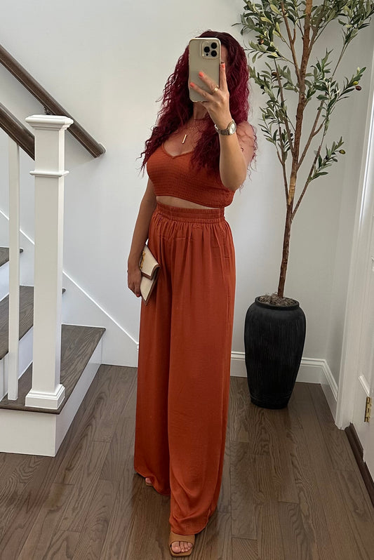 Pant and Smocked Top set