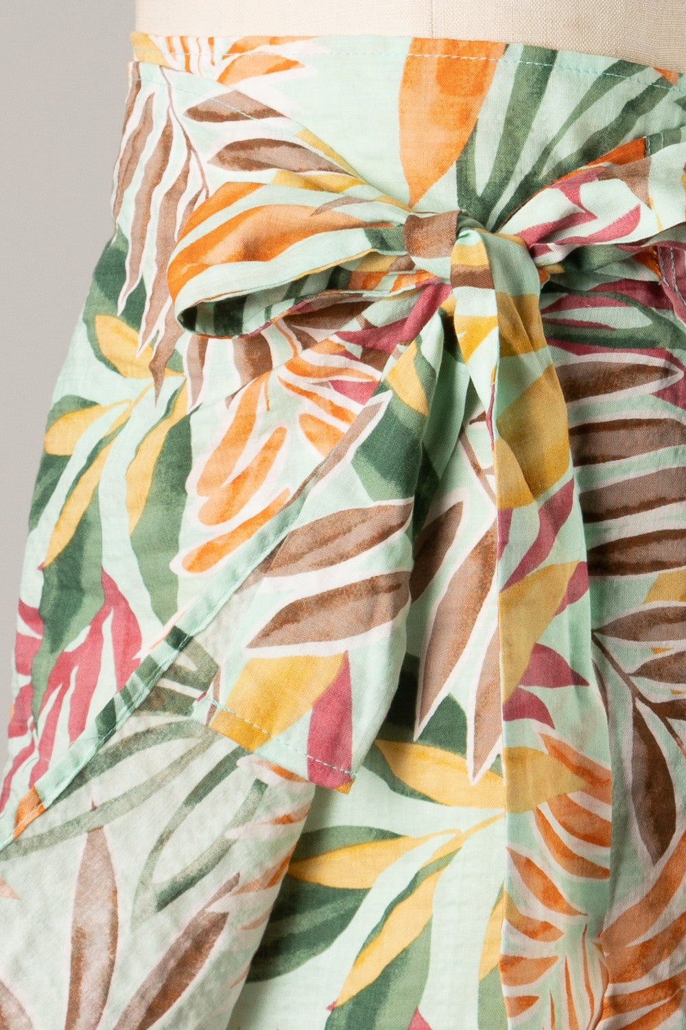 Tania Tropical Print Wrap Skirt in
