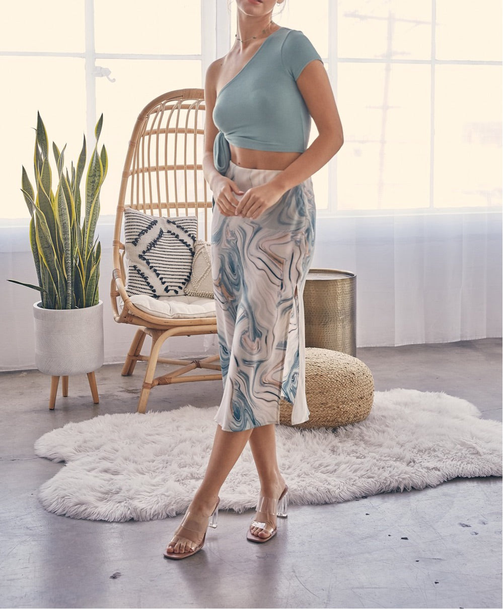 Megan knit tie top