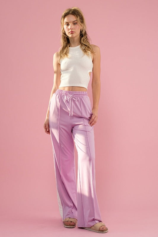 Wide Leg Stripe Sweat pant